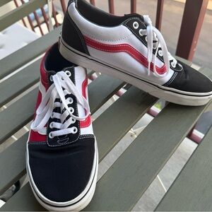 Vans Black and Red Old Skool Sneakers